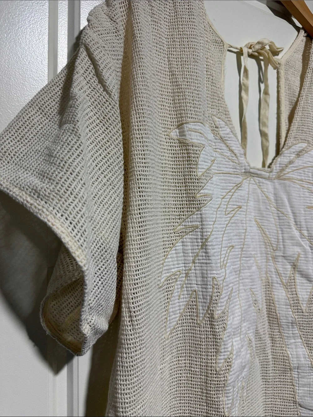 Anthropologie Celadine Embroidered Mini Dress Crochet Beach Coverup Size M